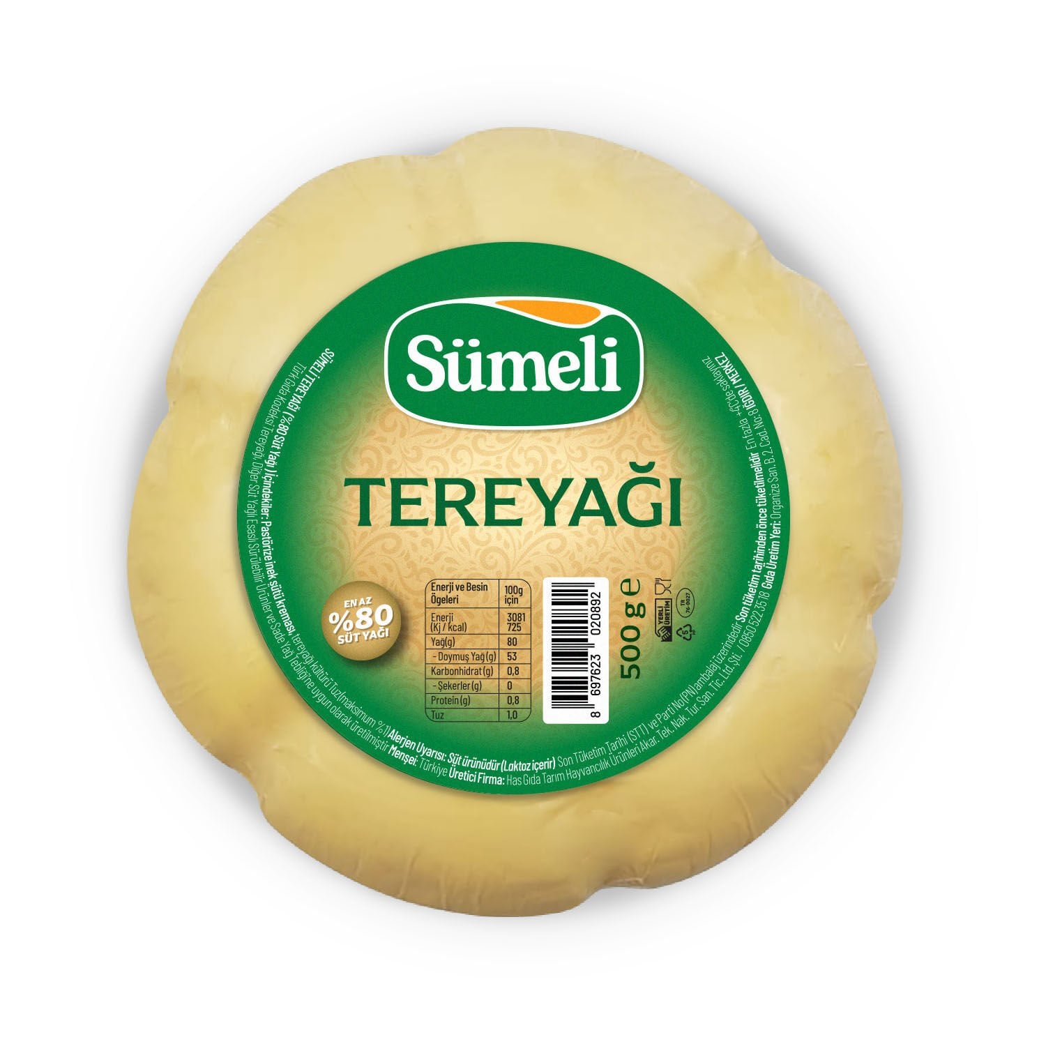 Sümeli Yayık Tereyağı 500 gr